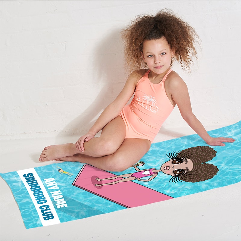 ClaireaBella Girls Diving Board Swimming Towel