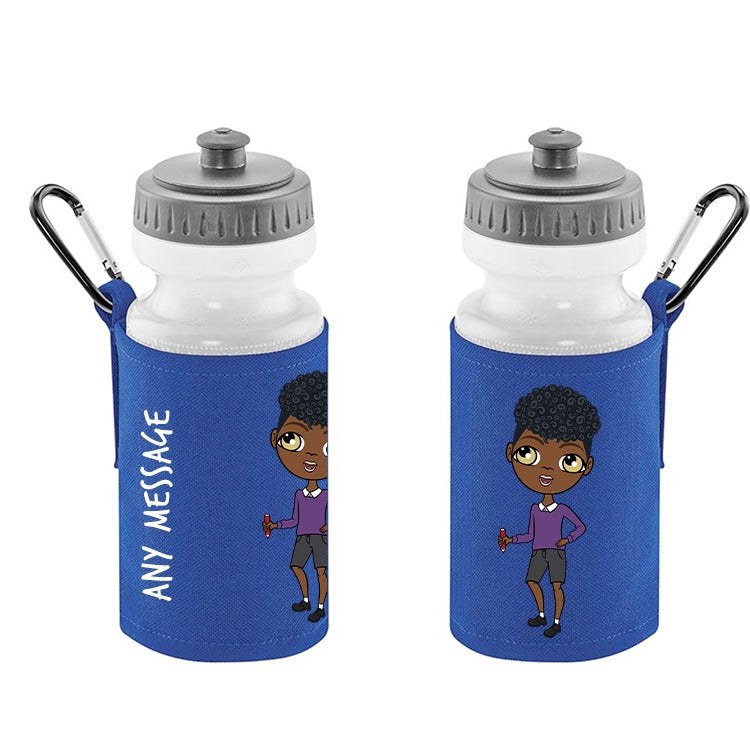Jnr Boys Personalised Blue Book Bag & Water Bottle Bundle - Image 3