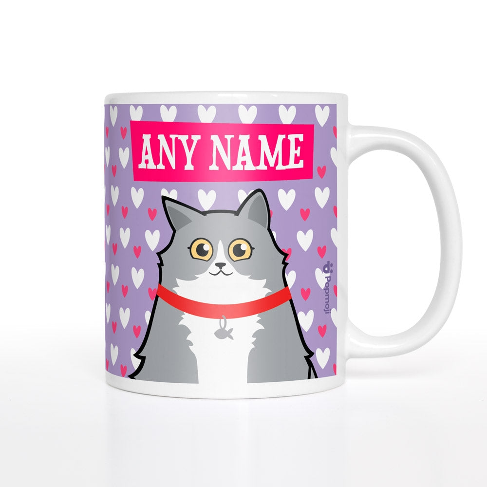 Personalised Cat Hearts Mug - Image 2