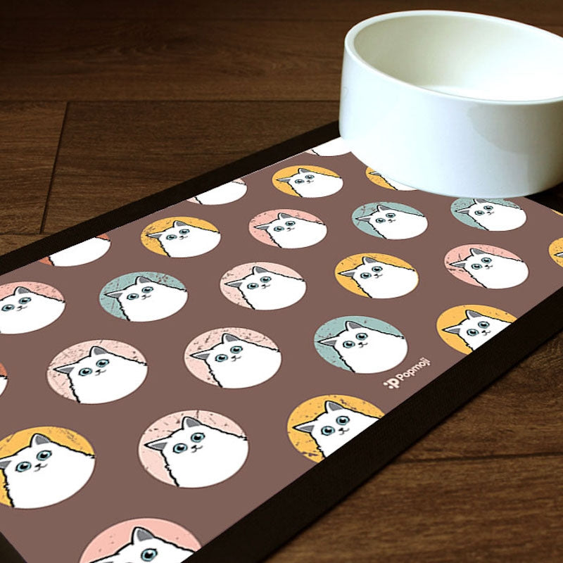 Personalised Cat Emoji Pet Mat - Image 1