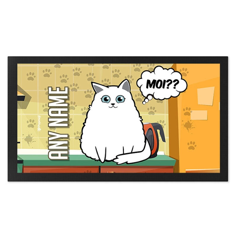 Personalised Cat Paw Prints Pet Mat - Image 2