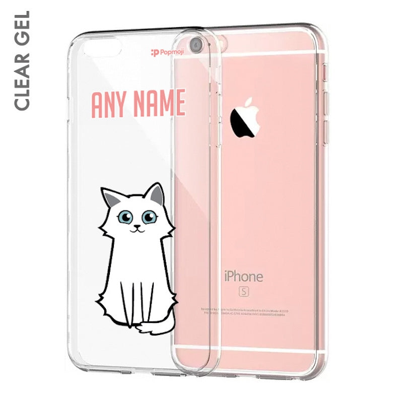 Personalised Cat Classic Clear Soft Gel Phone Case - Image 1