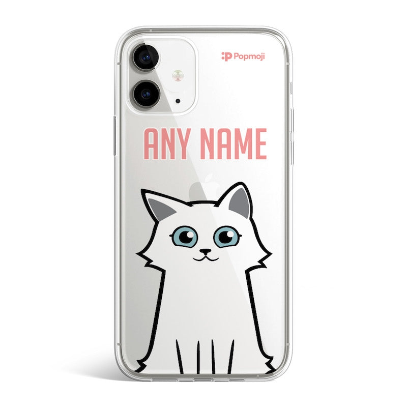 Personalised Cat Close Up Clear Soft Gel Phone Case - Image 2
