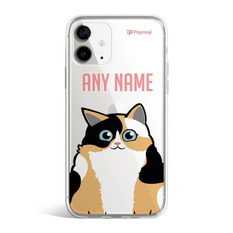 Personalised Cat Close Up Clear Soft Gel Phone Case - Image 3