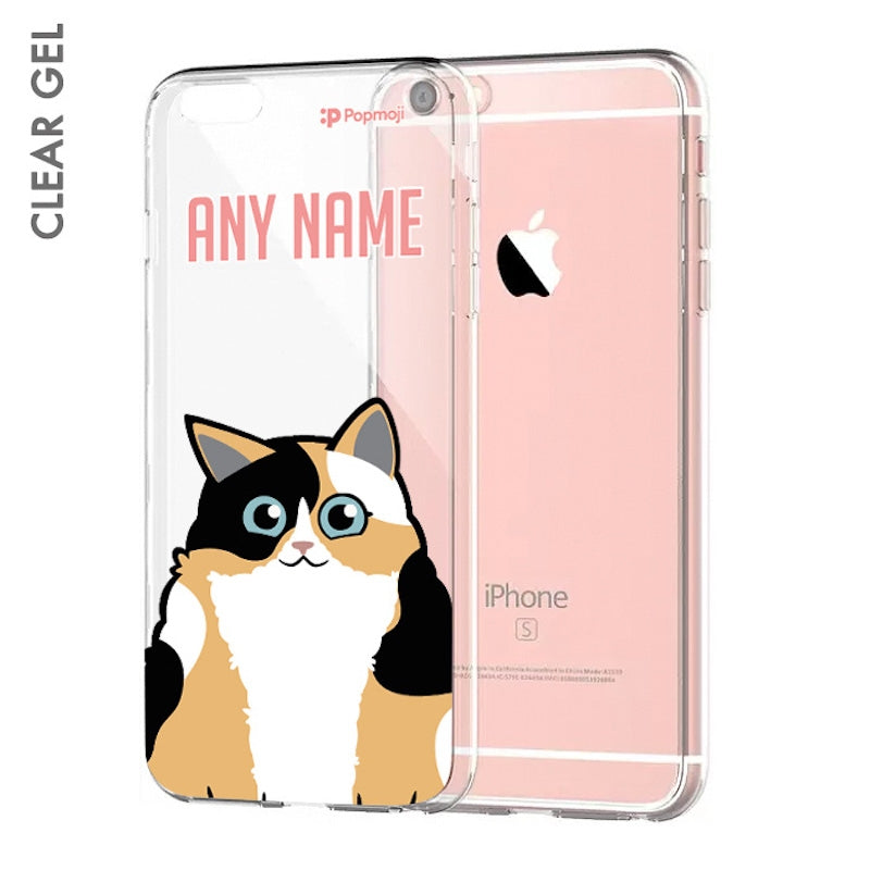 Personalised Cat Close Up Clear Soft Gel Phone Case - Image 4
