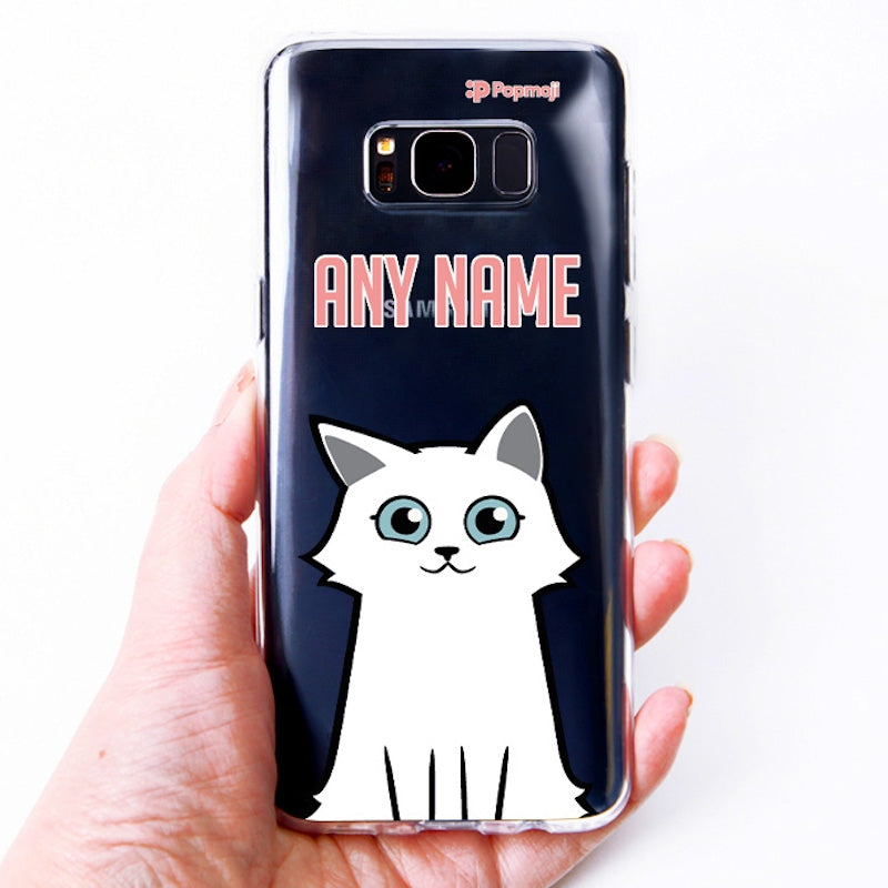 Personalised Cat Close Up Clear Soft Gel Phone Case - Image 5