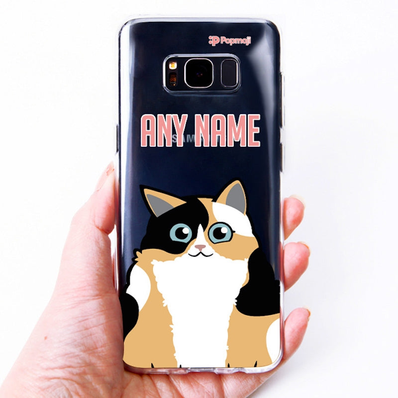 Personalised Cat Close Up Clear Soft Gel Phone Case - Image 6