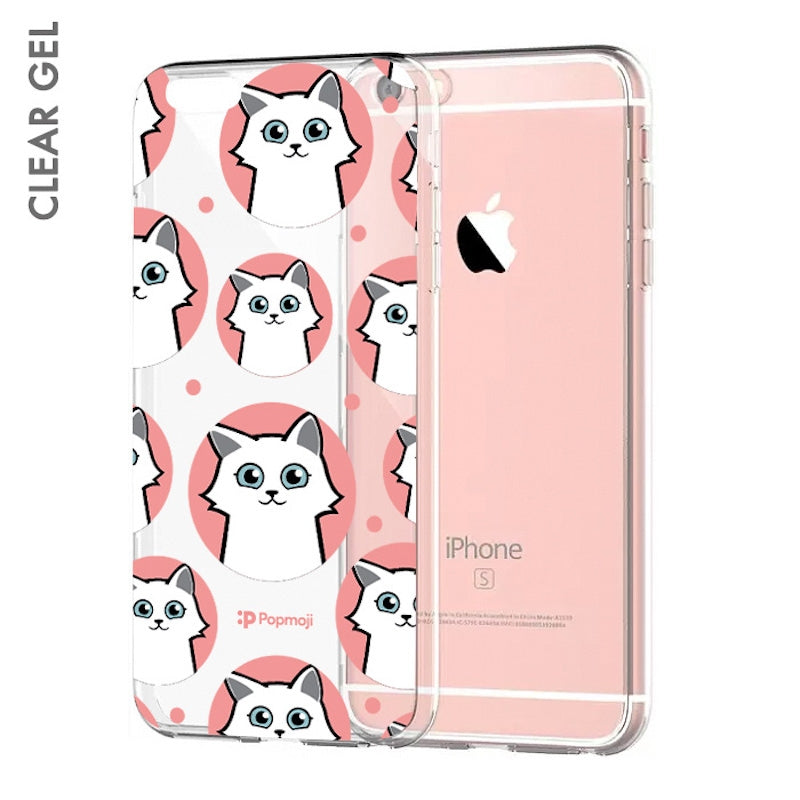 Personalised Cat Emoji Clear Soft Gel Phone Case - Image 1