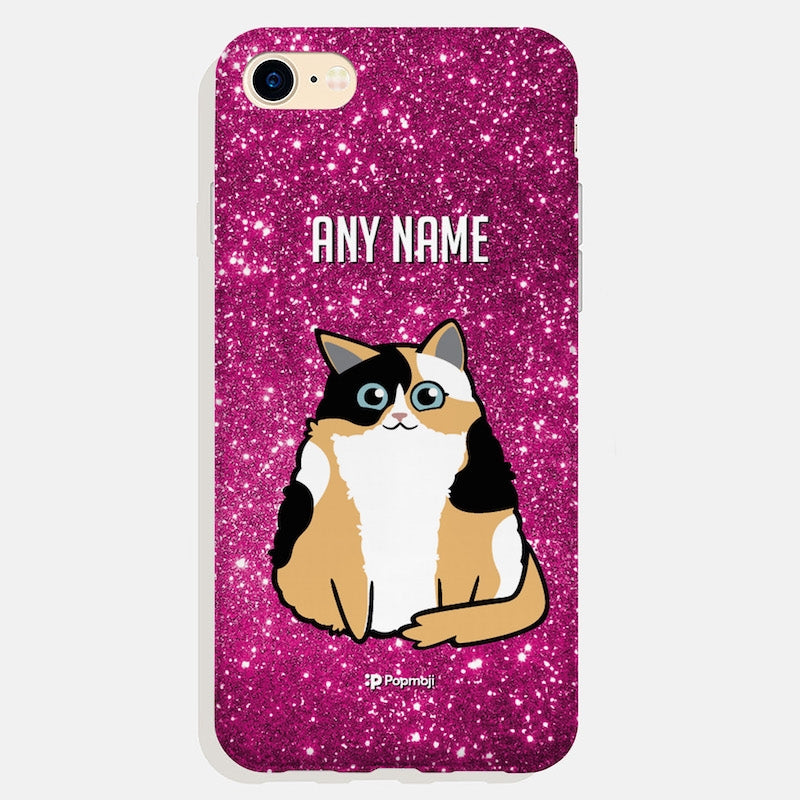 Personalised Cat Glitter Effect Phone Case - Image 2