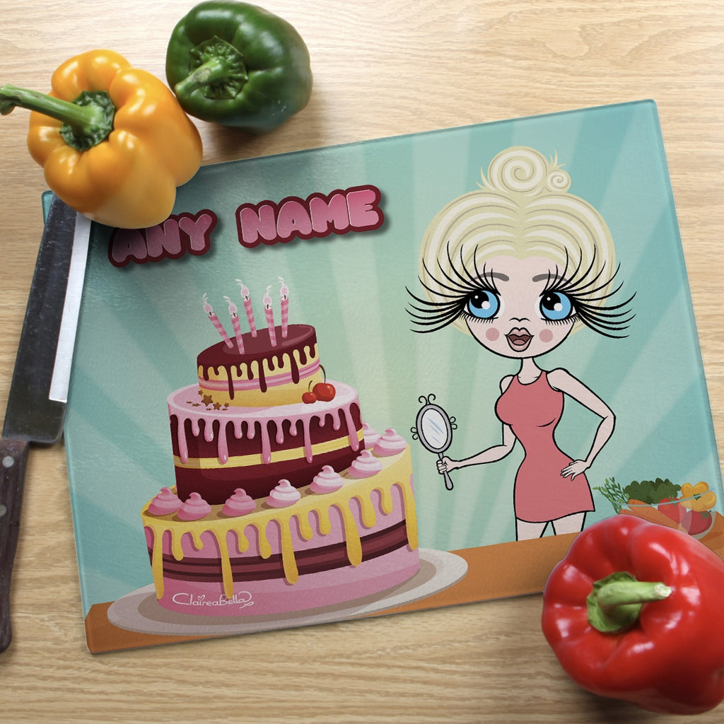 ClaireaBella Landscape Glass Chopping Board - Cake Surprise - Image 1