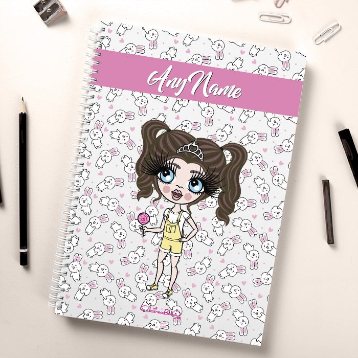 ClaireaBella Girls Bunny Print Notebook - Image 1