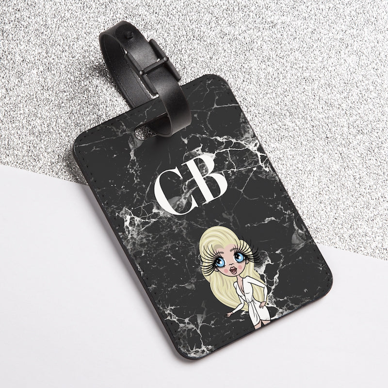 ClaireaBella The LUX Collection Black Marble Luggage Tag - Image 1