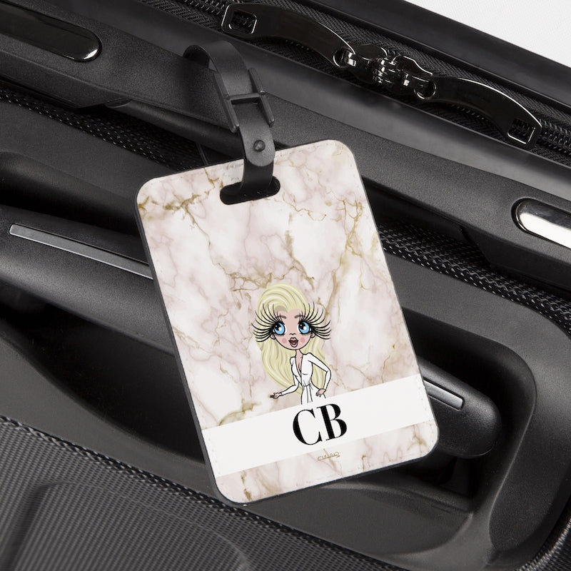 ClaireaBella The LUX Collection Pink Marble Luggage Tag - Image 4