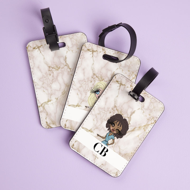 ClaireaBella The LUX Collection Pink Marble Luggage Tag - Image 2