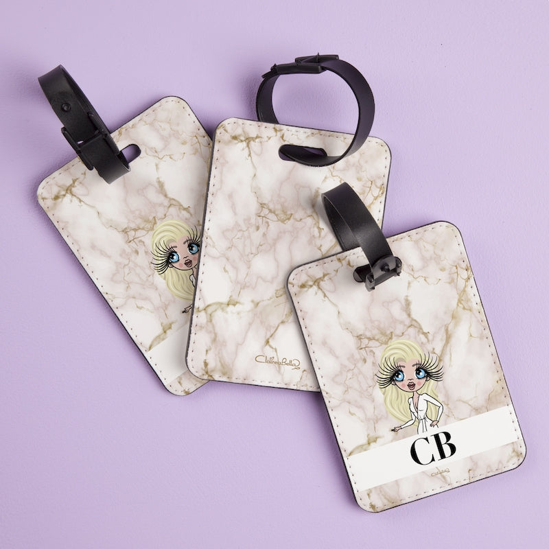 ClaireaBella The LUX Collection Pink Marble Luggage Tag - Image 3