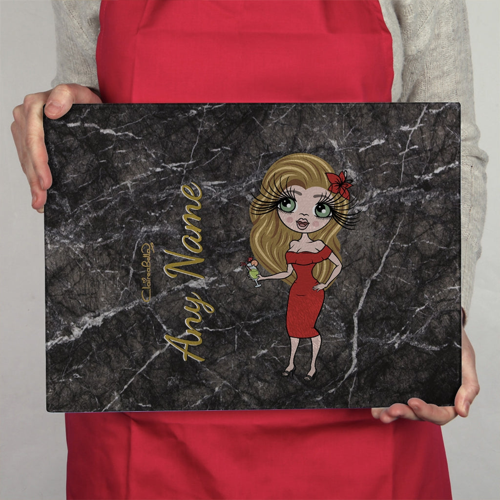 ClaireaBella Landscape Glass Chopping Board - Marble Effect - Image 3