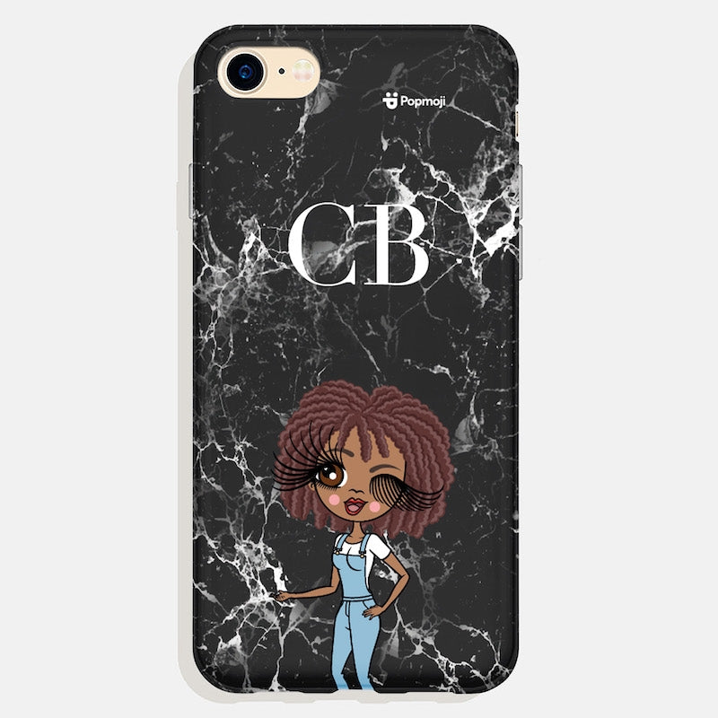 ClaireaBella Personalised The LUX Collection Black Marble Phone Case - Image 1