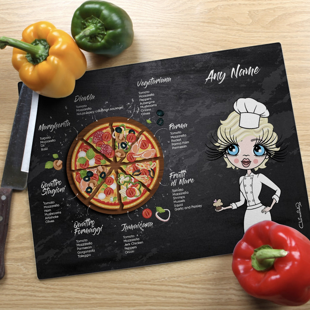 ClaireaBella Glass Chopping Board - Pizza Selection - Image 2
