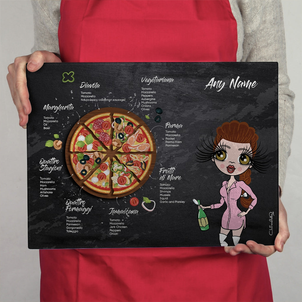 ClaireaBella Glass Chopping Board - Pizza Selection - Image 4