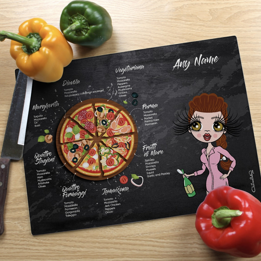 ClaireaBella Glass Chopping Board - Pizza Selection - Image 8