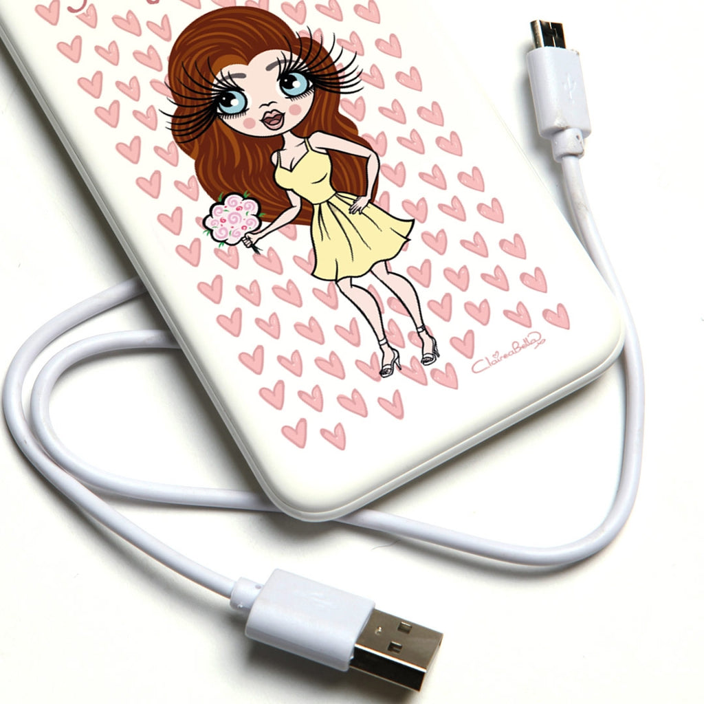 ClaireaBella Heart Pattern Portable Power Bank - Image 3