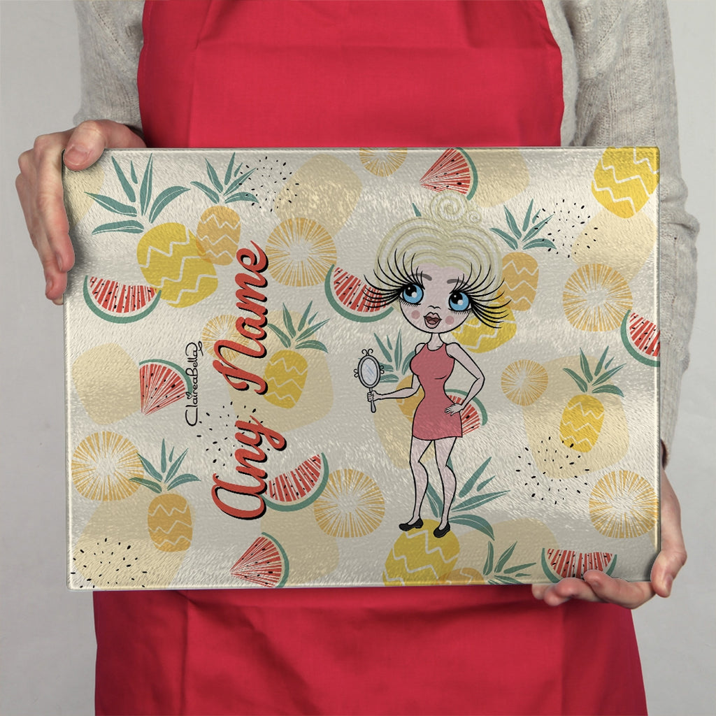 ClaireaBella Landscape Glass Chopping Board - Summer Fruits - Image 6