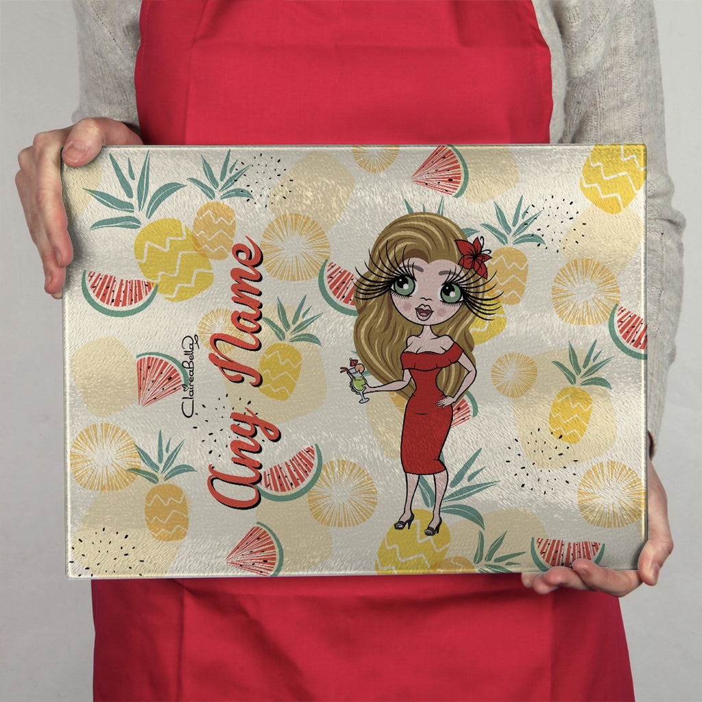 ClaireaBella Landscape Glass Chopping Board - Summer Fruits - Image 1