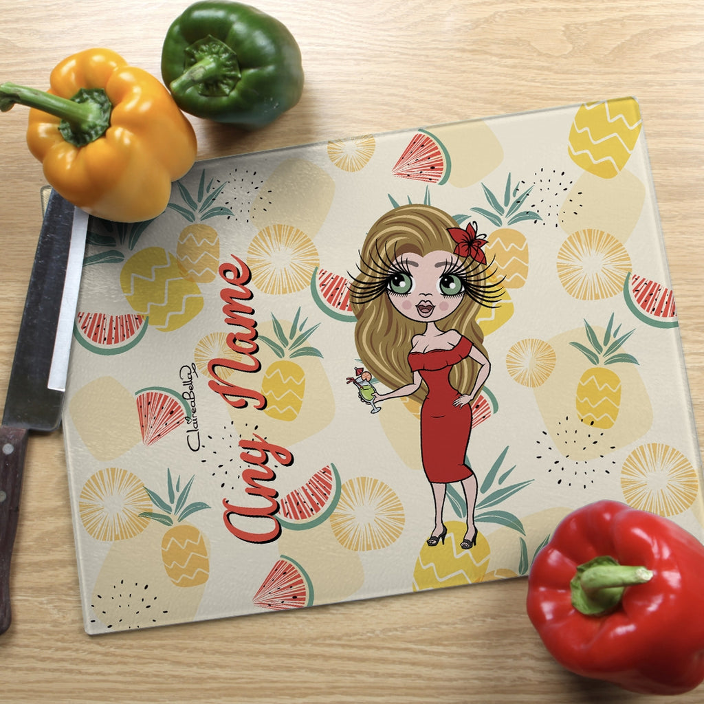 ClaireaBella Landscape Glass Chopping Board - Summer Fruits - Image 5
