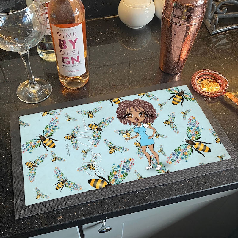 ClaireaBella Personalised Bee Print Rubber Bar Runner - Image 1