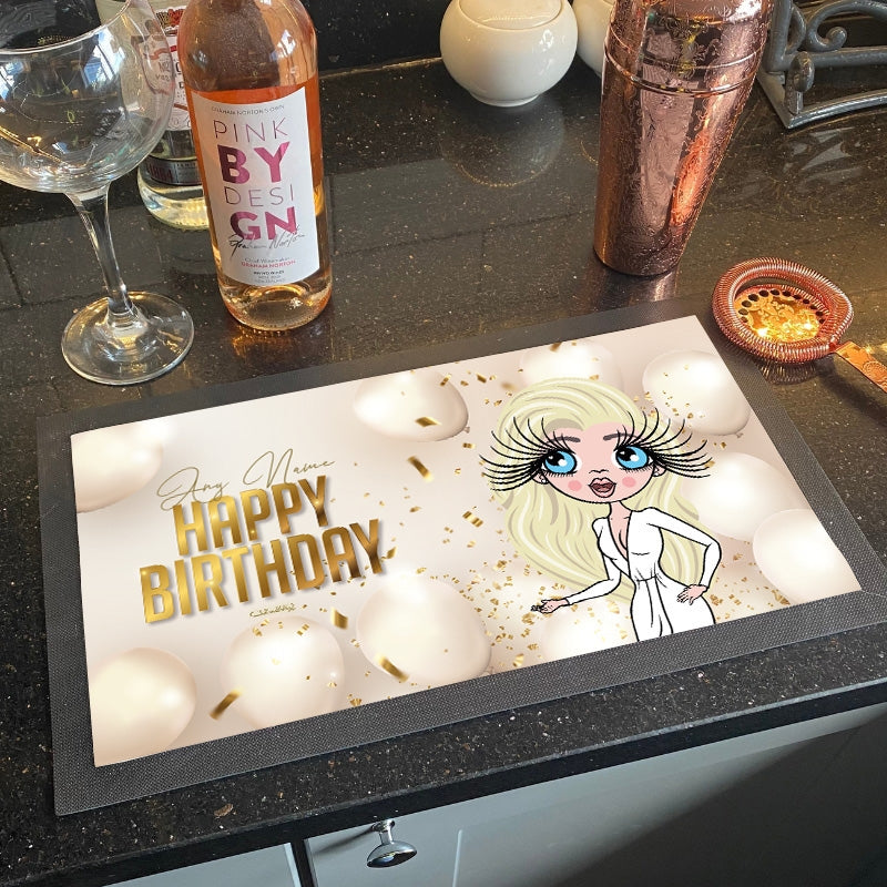ClaireaBella Personalized Birthday Balloons Rubber Bar Runner - Image 1