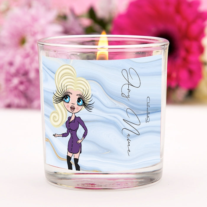 ClaireaBella Blue Marble Scented Candle - Image 1