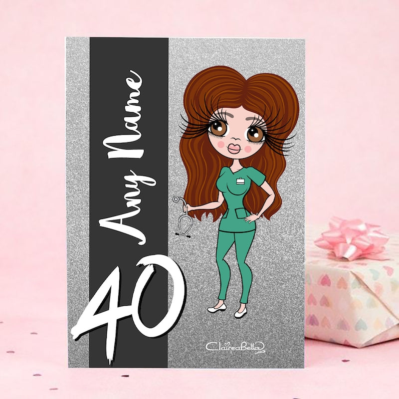 ClaireaBella Glitter 40th Birthday Card - Image 1