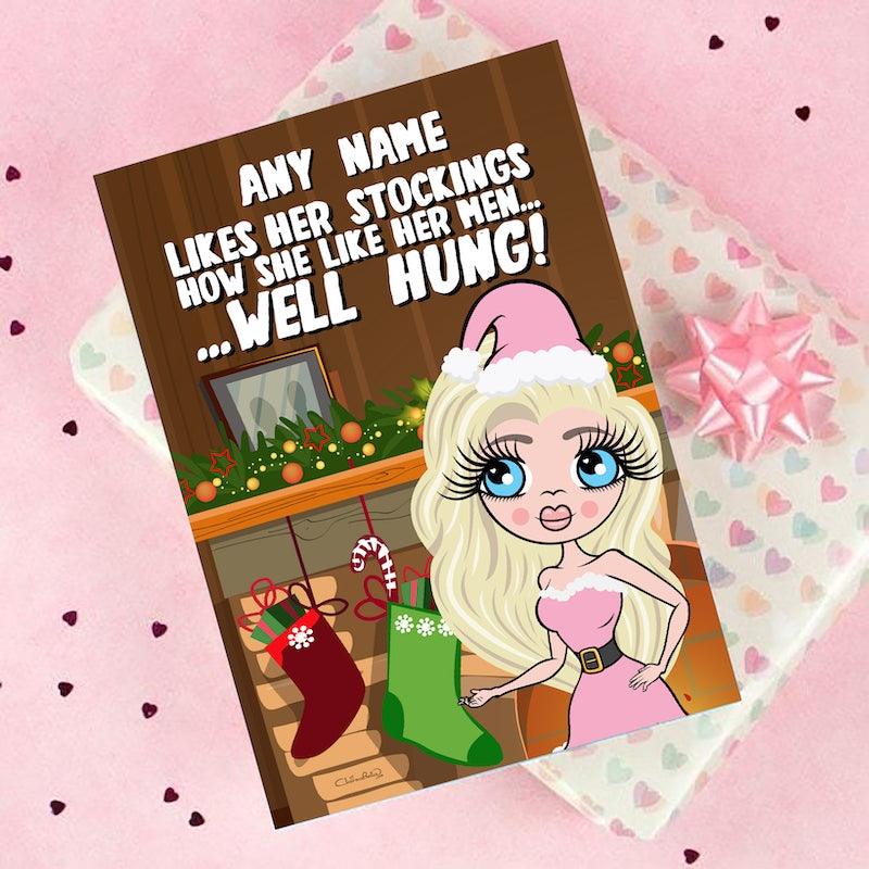 ClaireaBella Hung Stockings Christmas Card - Image 1