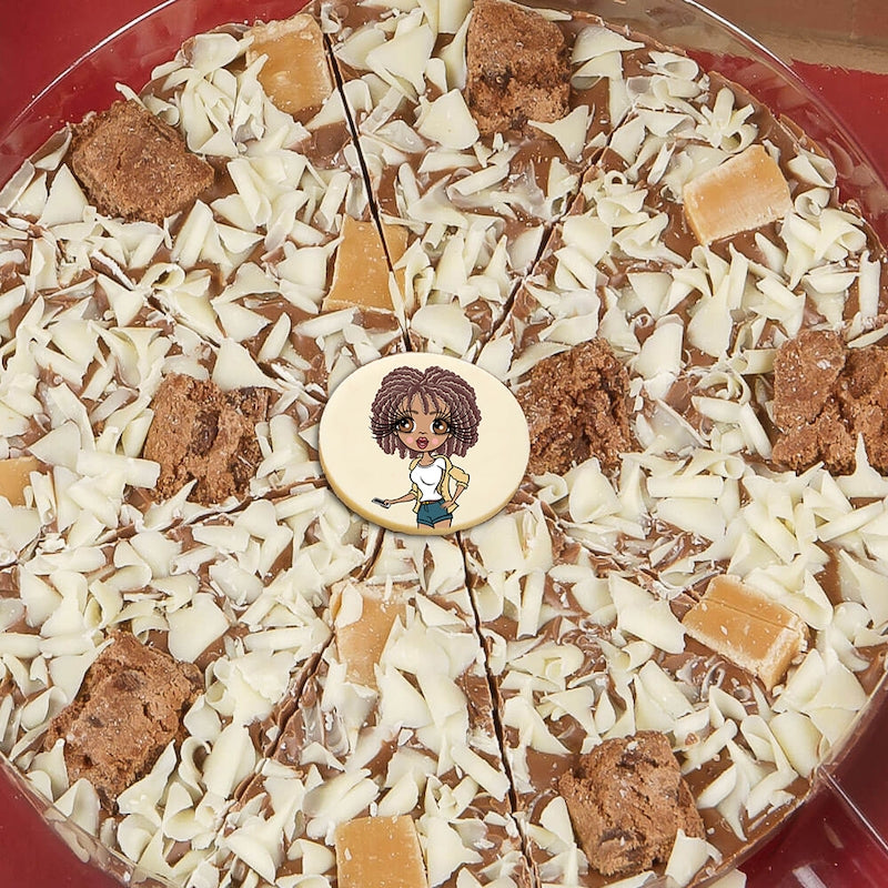 ClaireaBella Personalised Chocolate Pizza – Crunchy Munchy - Image 1