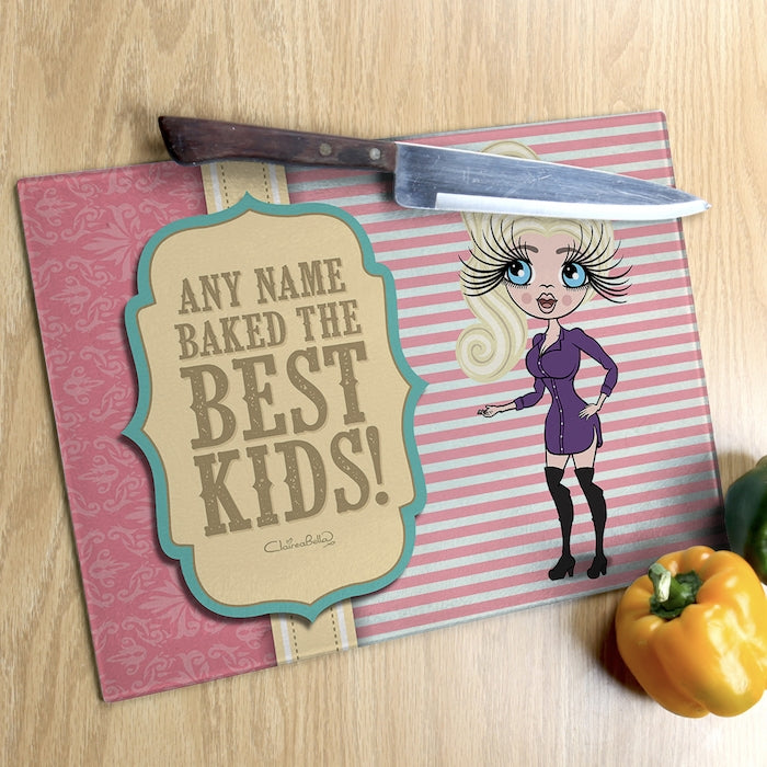 ClaireaBella Glass Chopping Board - Baked Kids - Image 3
