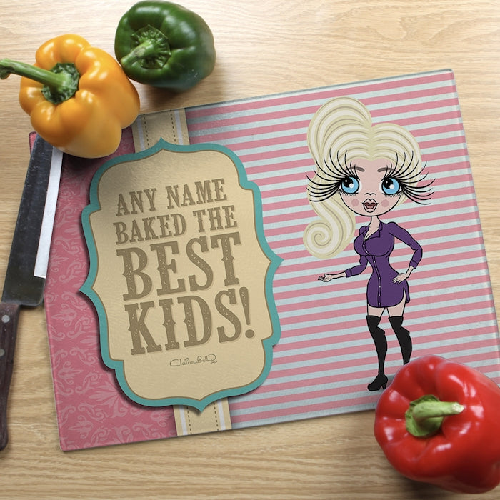 ClaireaBella Glass Chopping Board - Baked Kids - Image 1