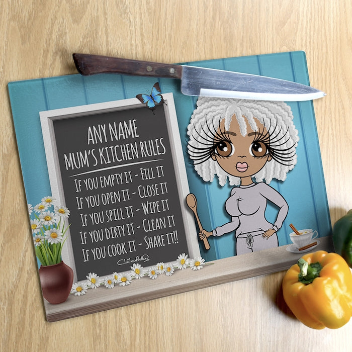 ClaireaBella Glass Chopping Board - Mum's Rules - Image 2