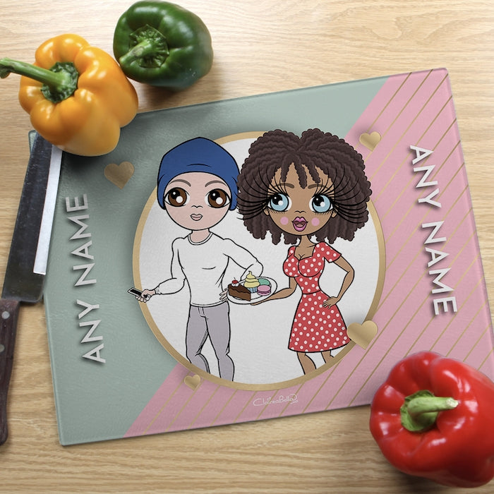 ClaireaBella Glass Chopping Board - Couples His and Hers - Image 3
