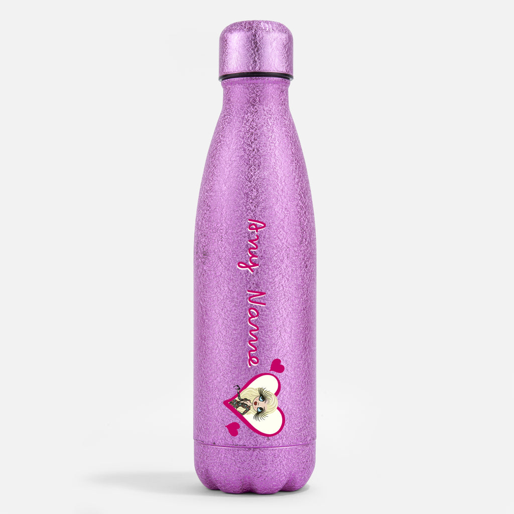 ClaireaBella Pink Glitter Water Bottle Island of Love - Image 1