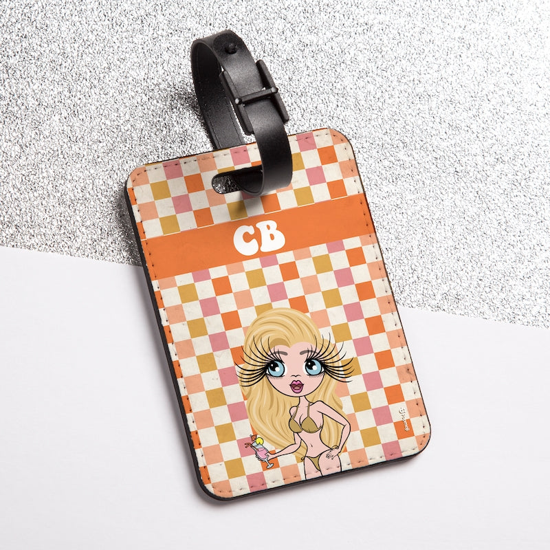 ClaireaBella Personalised Checkered Luggage Tag - Image 1