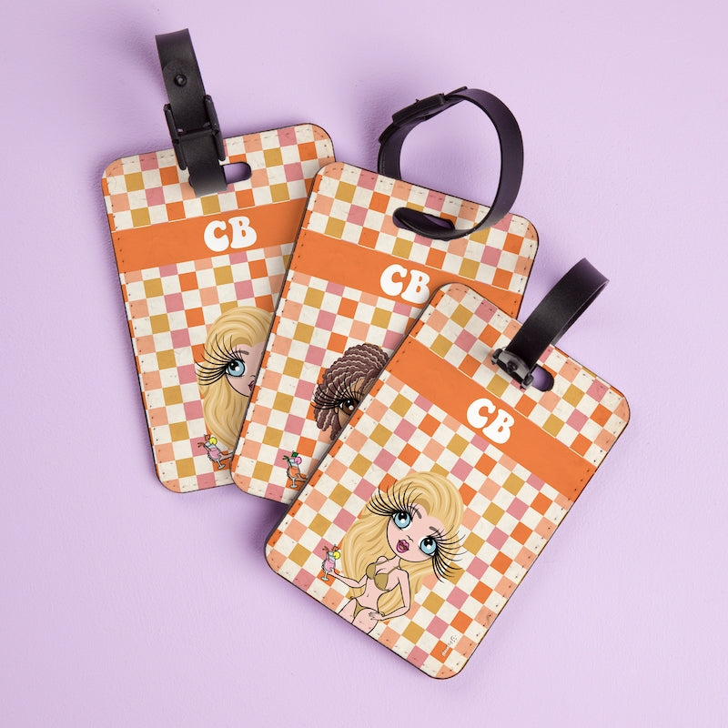 ClaireaBella Personalised Checkered Luggage Tag - Image 3