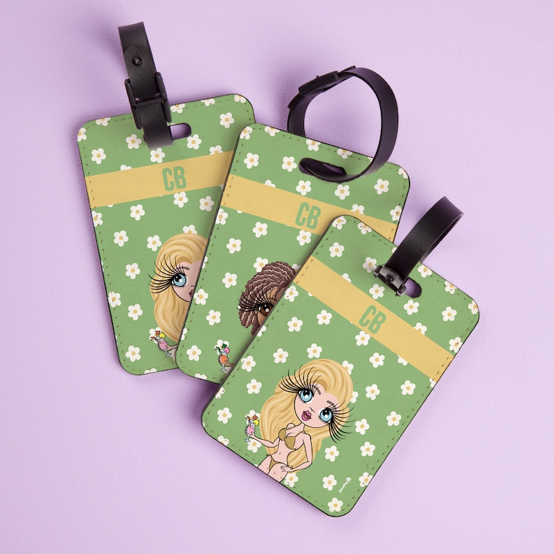 ClaireaBella Personalised Retro Daisy Luggage Tag - Image 2