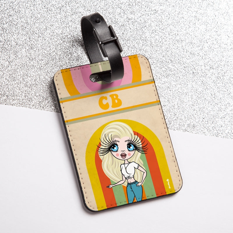 ClaireaBella Personalised Retro Rainbow Luggage Tag - Image 2