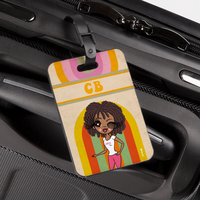 ClaireaBella Personalised Retro Rainbow Luggage Tag - Image 3