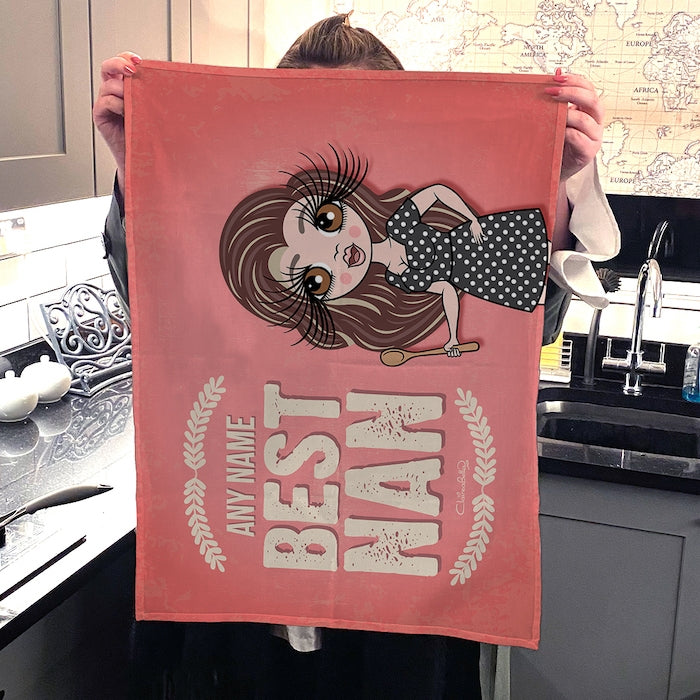 ClaireaBella Personalised Best Nan Tea Towel - Image 3
