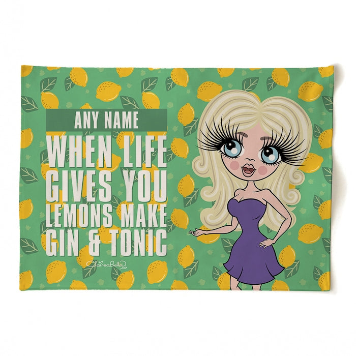 ClaireaBella Personalised Lemons Tea Towel - Image 1