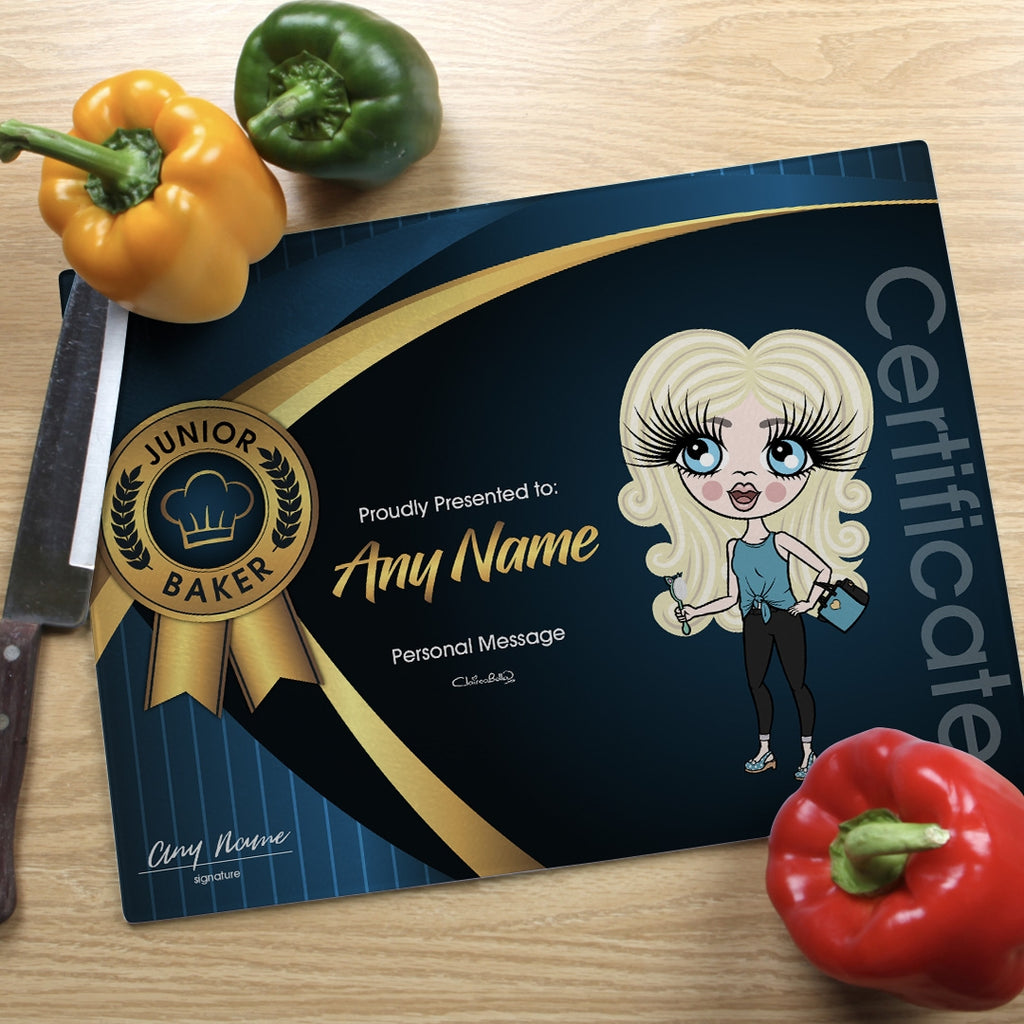 ClaireaBella Girls Glass Chopping Board - Certificate - Image 1