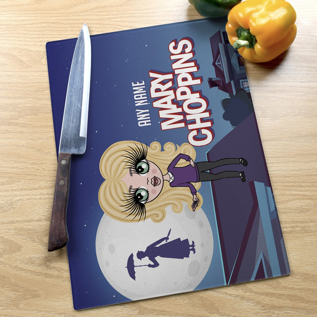 ClaireaBella Girls Landscape Glass Chopping Board - Mary Choppins - Image 5