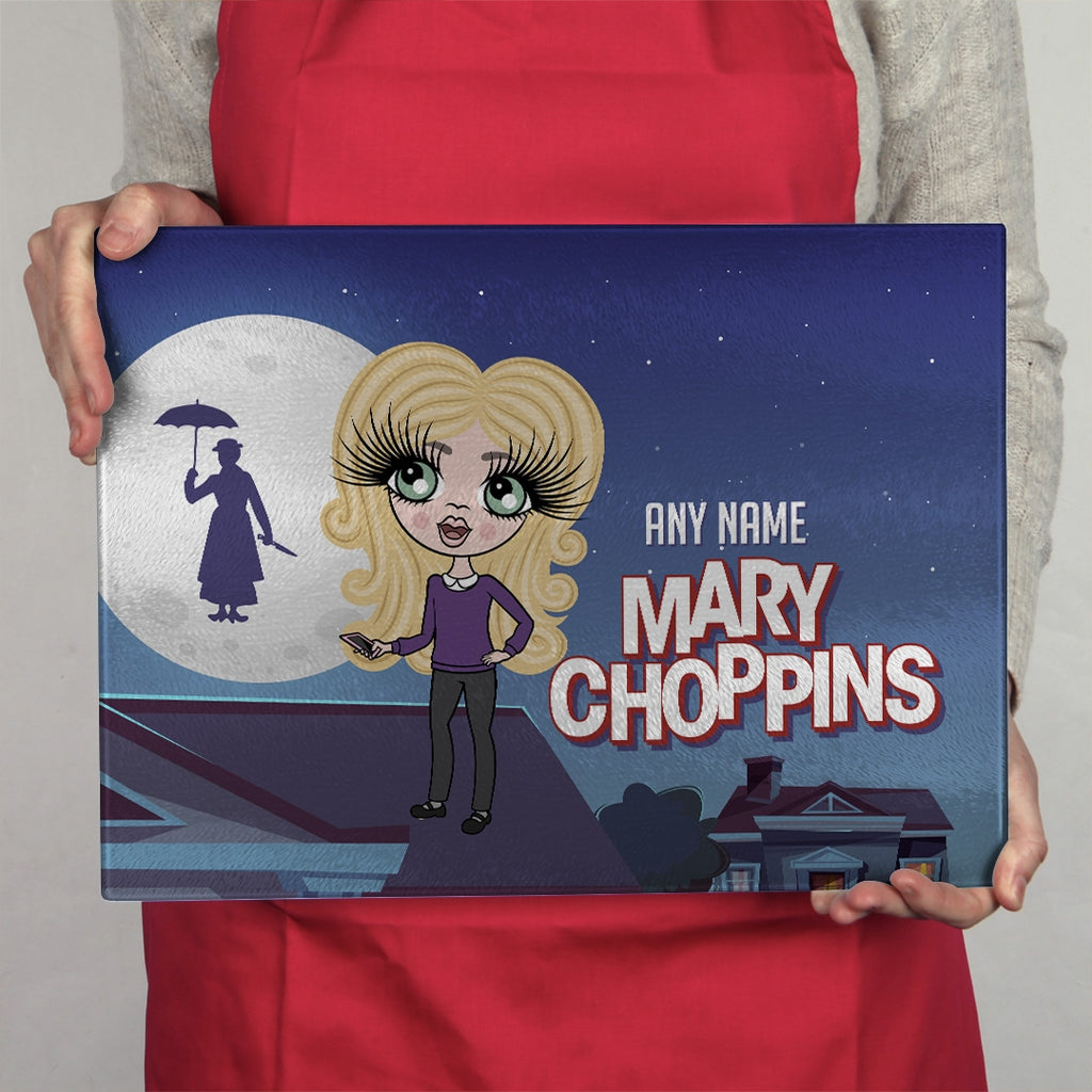 ClaireaBella Girls Landscape Glass Chopping Board - Mary Choppins - Image 4
