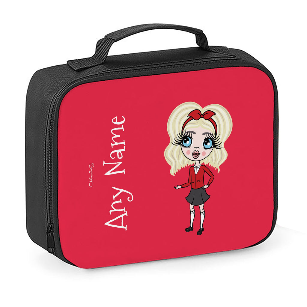 ClaireaBella Girls Red Cooler Lunch Bag - Image 1